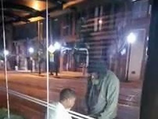 Homeless Man Getting Head In Down Town Baltimore City