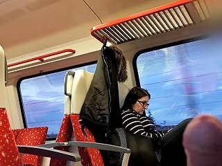 Nerdy Teen Dickflash In Train