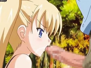 Blonde Anime Babe With Huge Tits Eats His Cock And Gets Drtuber