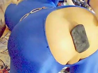 Buttplug Sissy Blue Spandex Anal