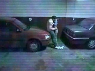 Horny Couple Fucking In The Parking Lot In Voyeur Vid