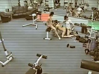 Security Cam In The Gym Filming Threesome Fuck