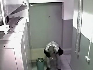 Security Cam Caught Sex In Office Lockers