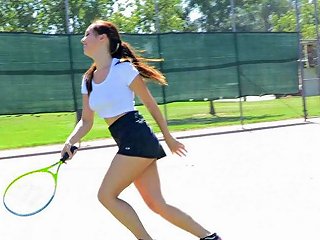 Stripping On The Public Tennis Court To Turn Everyone On